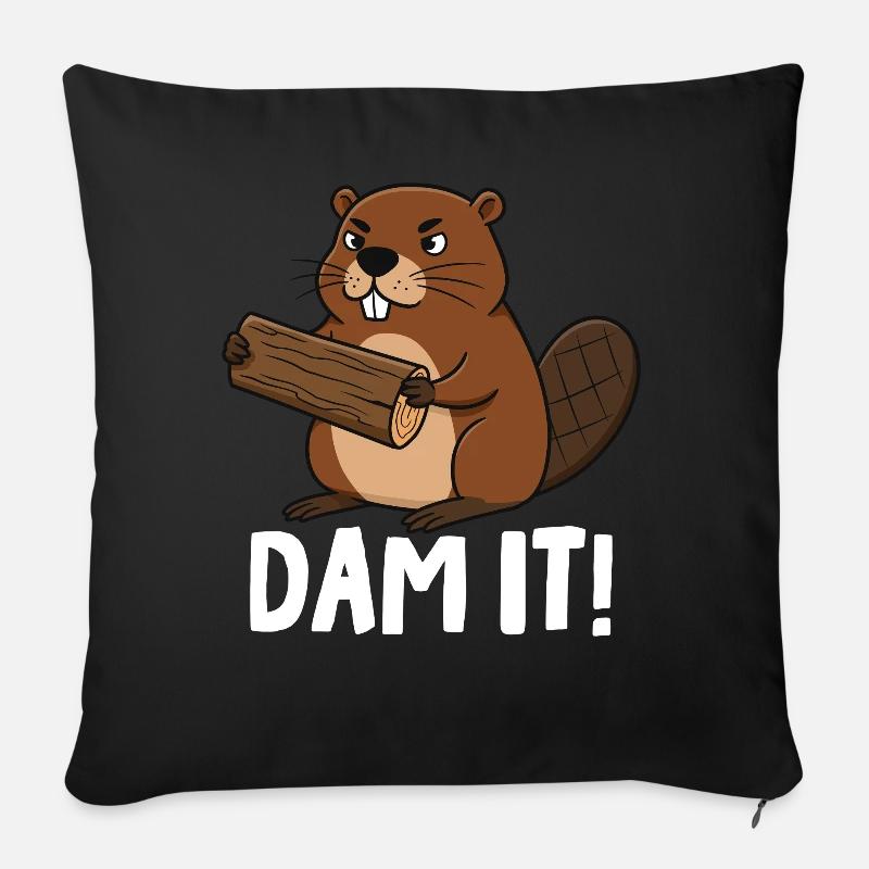 Dam It - Sofakissenbezug 45 x 45 cm - Schwarz