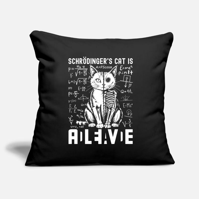 Schrödinger's Cat Dead and Alive Sofa pillowcase 17,3'' x 17,3'' (45 x 45 cm)