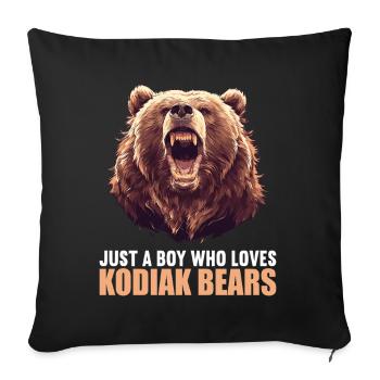 Ours Kodiak Ours Kodiak - Housse de coussin décorative 45 x 45 cm - noir - Devant