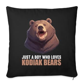 Kodiakbären Kodiakbär - Sofakissenbezug 45 x 45 cm - Schwarz - Vorne