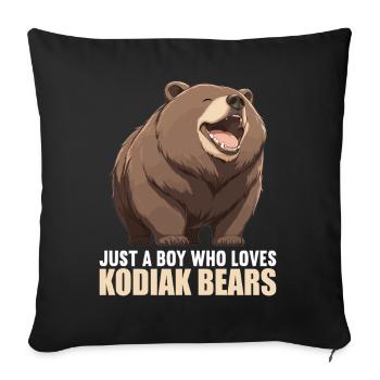 Ours Kodiak Ours Kodiak - Housse de coussin décorative 45 x 45 cm - noir - Devant