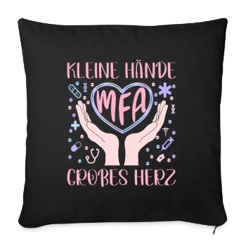 MFA Big Heart Medical Assistant - Sofa pillowcase 17,3'' x 17,3'' (45 x 45 cm) - black - Front
