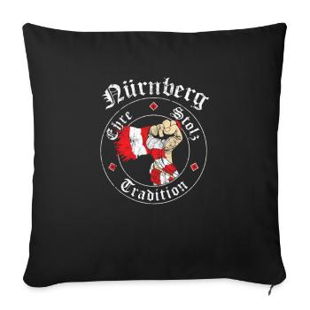 Nürnberg Ehre Stolz Tradition No II - Sofakissenbezug 45 x 45 cm - Schwarz - Vorne