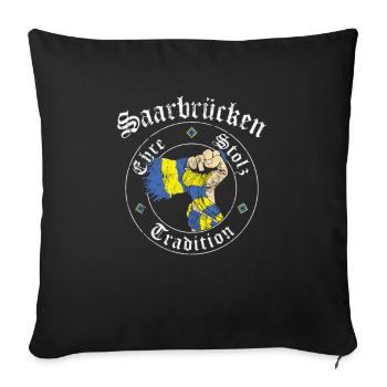 Saarbrücken Ehre Stolz Tradition No II - Sofakissenbezug 45 x 45 cm - Schwarz - Vorne