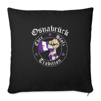 Osnabrück Ehre Stolz Tradition No II - Sofakissenbezug 45 x 45 cm - Schwarz - Vorne