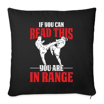 If You Can Read This You Are In Range Mixed - Sofa pillowcase 17,3'' x 17,3'' (45 x 45 cm) - black - Front