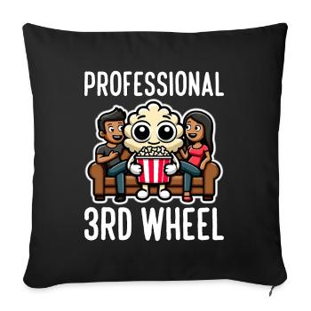 PROFESSIONAL THIRD WHEEL - GIFT - Sofa pillowcase 17,3'' x 17,3'' (45 x 45 cm) - black - Front