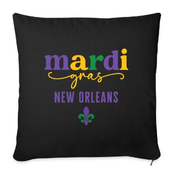 Mardi Gras New Orleans - Sofa pillowcase 17,3'' x 17,3'' (45 x 45 cm) - black - Front