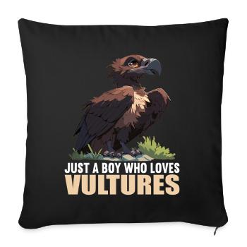 Vulture Geier - Housse de coussin décorative 45 x 45 cm - noir - Devant