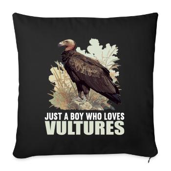 Vulture Geier - Housse de coussin décorative 45 x 45 cm - noir - Devant
