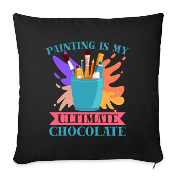 Artist Painter Graphic Painting Ultimate Chocolate - Sofa pillowcase 17,3'' x 17,3'' (45 x 45 cm) - black - Front