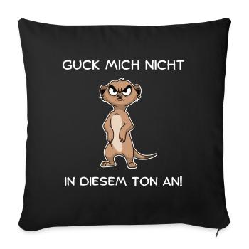 Ne me regarde pas sur ce ton - Suricate - Housse de coussin décorative 45 x 45 cm - noir - Devant
