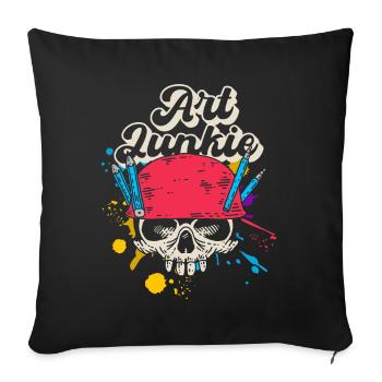Funny Art Painter Art Junkie Drawing Gift idea - Sofakissenbezug 45 x 45 cm - Schwarz - Vorne