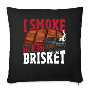 Grilled Meat Grilled Smoked Beef - Sofa pillowcase 17,3'' x 17,3'' (45 x 45 cm) - black - Front