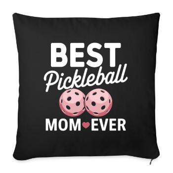 Pickleball Saying Mom Funny Pickleball Gift - Sofa pillowcase 17,3'' x 17,3'' (45 x 45 cm) - black - Front