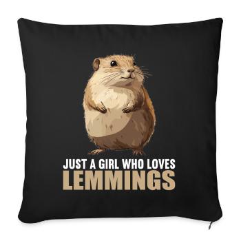 Lemmings Lemming - Sofa pillowcase 17,3'' x 17,3'' (45 x 45 cm) - black - Front