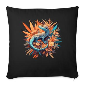 Lizards Lizard - Sofa pillowcase 17,3'' x 17,3'' (45 x 45 cm) - black - Front