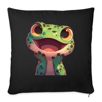 Lizards Lizard - Sofa pillowcase 17,3'' x 17,3'' (45 x 45 cm) - black - Front