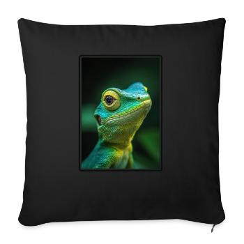 Lizards Lizard - Sofa pillowcase 17,3'' x 17,3'' (45 x 45 cm) - black - Front