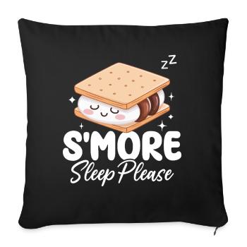 S’more Sleep Please Funny Toasted Marshmallow - Housse de coussin décorative 45 x 45 cm - noir - Devant