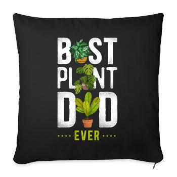 Amoureux des plantes Jardinage Papa Meilleur - Housse de coussin décorative 45 x 45 cm - noir - Devant