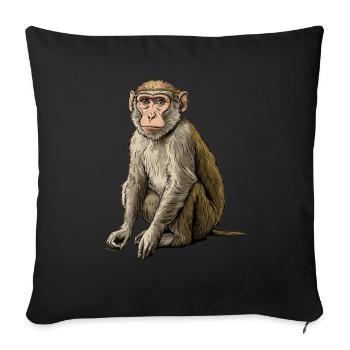 Macaque Macaque - Sofa pillowcase 17,3'' x 17,3'' (45 x 45 cm) - black - Front