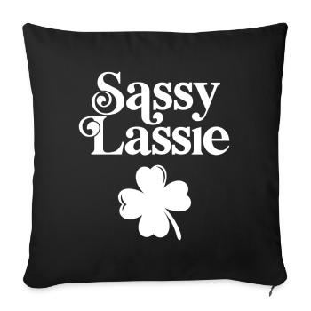 Sassy Lassie - Sofa pillowcase 17,3'' x 17,3'' (45 x 45 cm) - black - Front