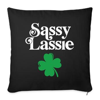 Sassy Lassie - Sofa pillowcase 17,3'' x 17,3'' (45 x 45 cm) - black - Front