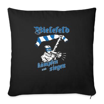 Bielefeld kämpfen und siegen No II - Sofakissenbezug 45 x 45 cm - Schwarz - Vorne
