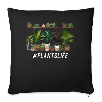 Plant Lover Gardening #Plantslife - Sofakissenbezug 45 x 45 cm - Schwarz - Vorne