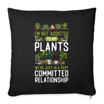 Plant Lover Gardening I'm Not - Sofa pillowcase 17,3'' x 17,3'' (45 x 45 cm) - black - Front
