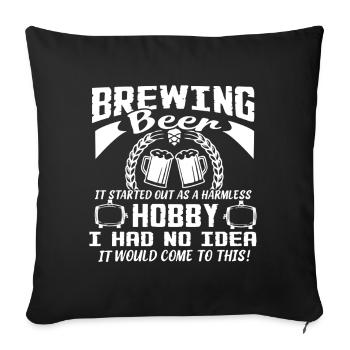 Beer Brewing Love Beer Brewing - Sofa pillowcase 17,3'' x 17,3'' (45 x 45 cm) - black - Front