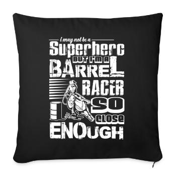 Barrel Racing I am A Barrel Racer - Sofa pillowcase 17,3'' x 17,3'' (45 x 45 cm) - black - Front