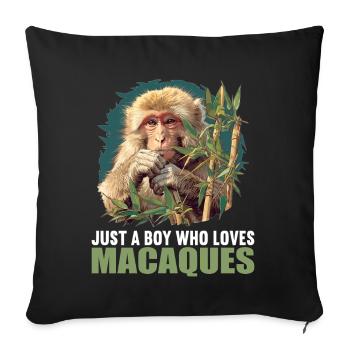 Macaque Macaque - Sofa pillowcase 17,3'' x 17,3'' (45 x 45 cm) - black - Front