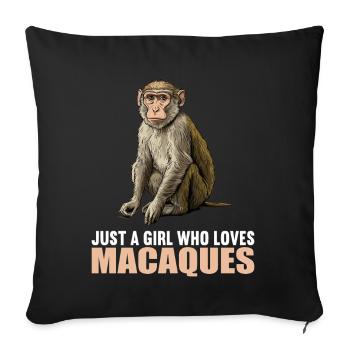 Macaque Macaque - Sofa pillowcase 17,3'' x 17,3'' (45 x 45 cm) - black - Front