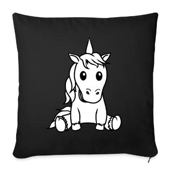 Unicorn Unicorns Mythical Creature Child Children - Sofa pillowcase 17,3'' x 17,3'' (45 x 45 cm) - black - Front