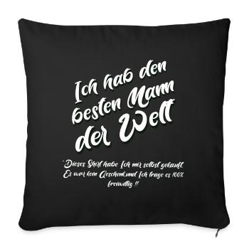 J’ai le meilleur homme du monde - Housse de coussin décorative 45 x 45 cm - noir - Devant