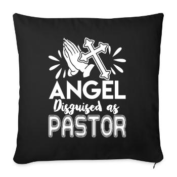 Pastor Angel Disguise As Pastor - Sofa pillowcase 17,3'' x 17,3'' (45 x 45 cm) - black - Front