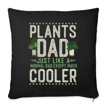 Amateur de plantes Jardinage Papa Plantes - Housse de coussin décorative 45 x 45 cm - noir - Devant