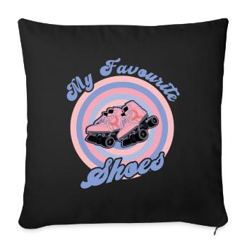 Rollerskater My Shoes Roller Skate Disco - Sofa pillowcase 17,3'' x 17,3'' (45 x 45 cm) - black - Front
