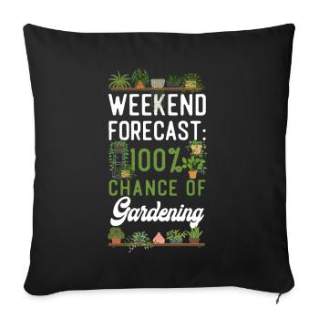 Plant Lover Gardening Weekend - Sofa pillowcase 17,3'' x 17,3'' (45 x 45 cm) - black - Front