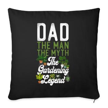 Amoureux des plantes Jardinage Papa Papa Le - Housse de coussin décorative 45 x 45 cm - noir - Devant