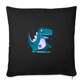 Drache Drachen Kind Kinder - Sofakissenbezug 45 x 45 cm - Schwarz - Vorne