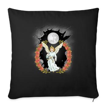 Spiritual Celestial Angel Protector Guardian Angel - Sofa pillowcase 17,3'' x 17,3'' (45 x 45 cm) - black - Front