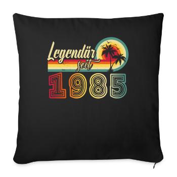 Legendary since 1985 Vintage German Text - Sofa pillowcase 17,3'' x 17,3'' (45 x 45 cm) - black - Front