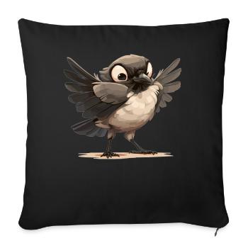 Magpies Magpie - Sofa pillowcase 17,3'' x 17,3'' (45 x 45 cm) - black - Front
