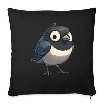 Magpies Magpie - Sofa pillowcase 17,3'' x 17,3'' (45 x 45 cm) - black - Front