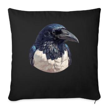 Magpies Magpie - Sofa pillowcase 17,3'' x 17,3'' (45 x 45 cm) - black - Front