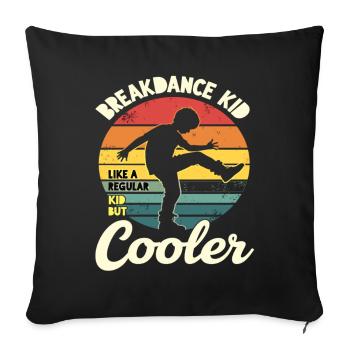 Breakdance Kid Breakdancer Retro Dance B-Boys - Housse de coussin décorative 45 x 45 cm - noir - Devant