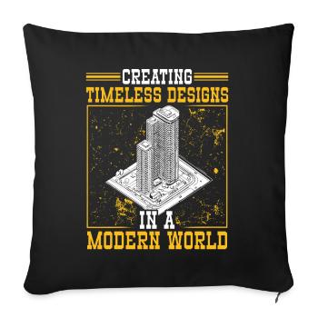 Architect Architecture Gift Architecture Student - Sofa pillowcase 17,3'' x 17,3'' (45 x 45 cm) - black - Front